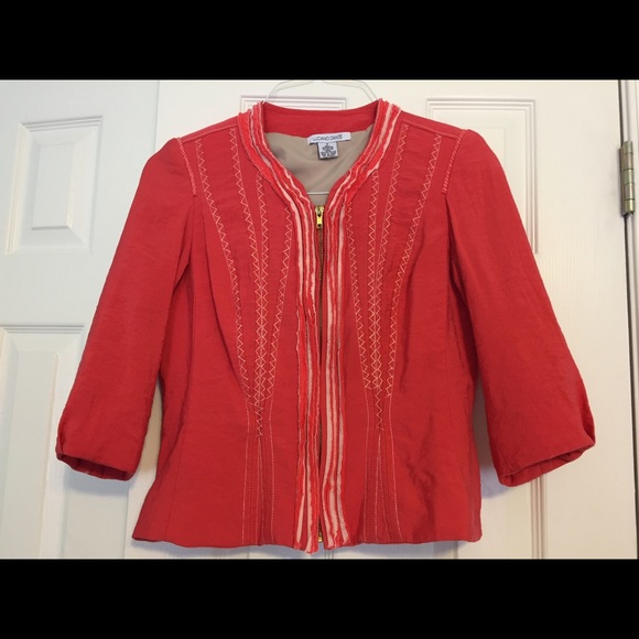 Ruffled Jacket w/Lining 3/4 Sleeves Great Details - Picture 14 of 16